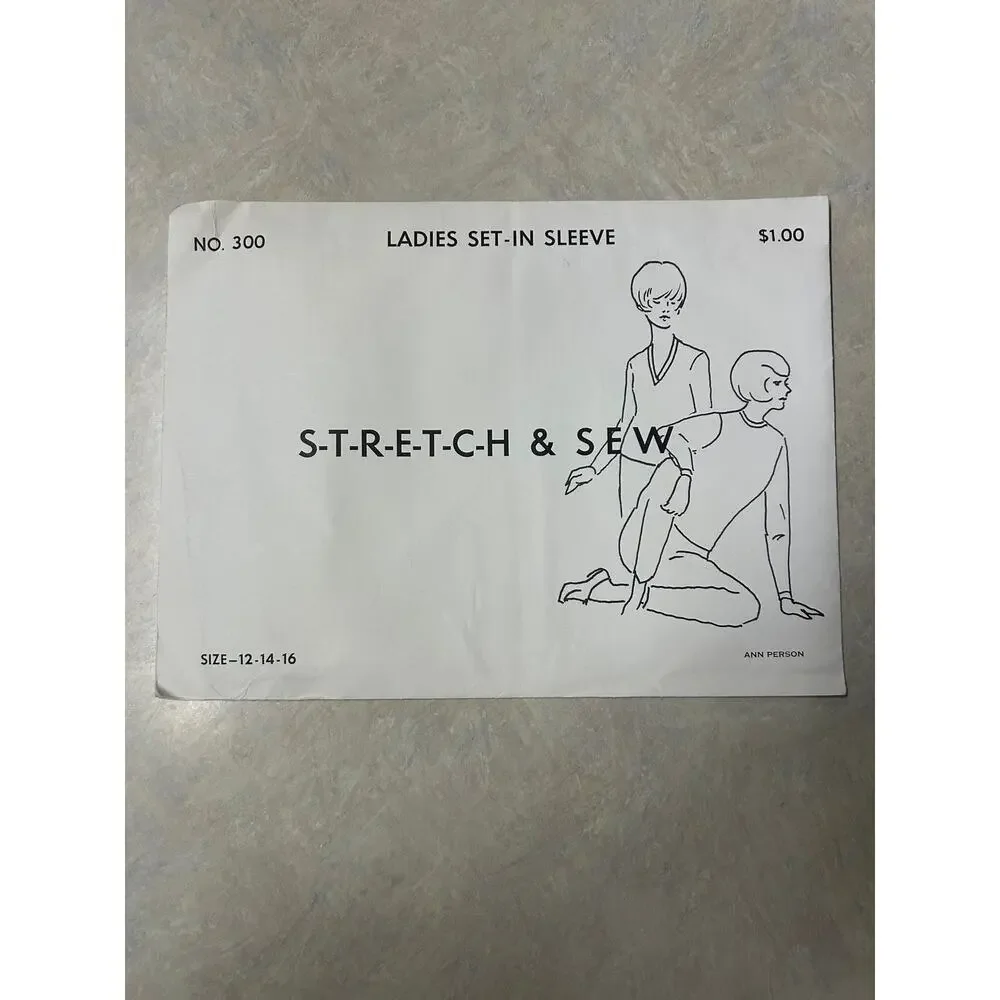 Vintage 1960's Stretch and Sew Pattern #300 Ladies Set in Sleeve Top‎